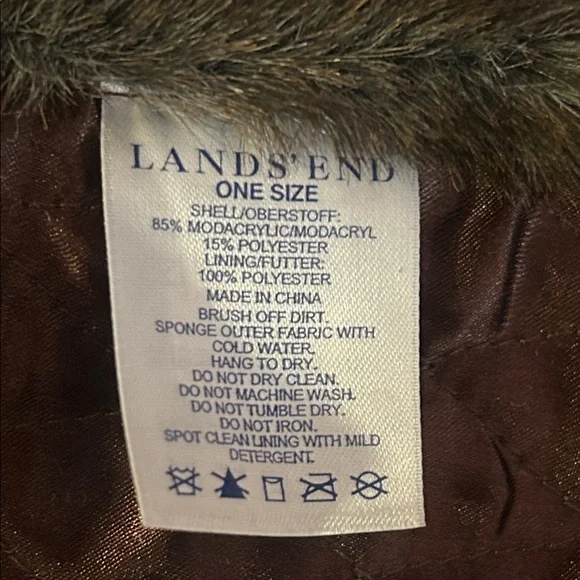 Lands End Faux Fur Scarf - Picture 2 of 2